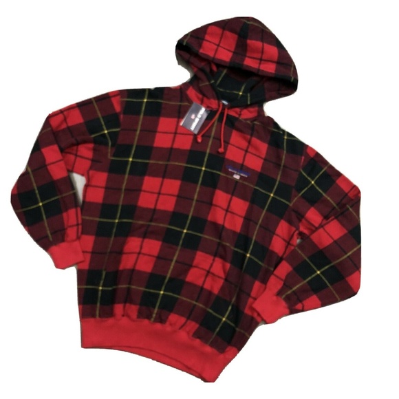 polo plaid hoodie